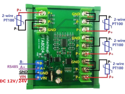 PTA8C04 4-channel PT100 Modbus Modul